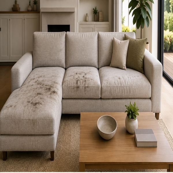 Sofa before upholstery cleaning in Sunshine